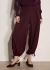 Wide-Leg Balloon Trousers, Burgundy, large