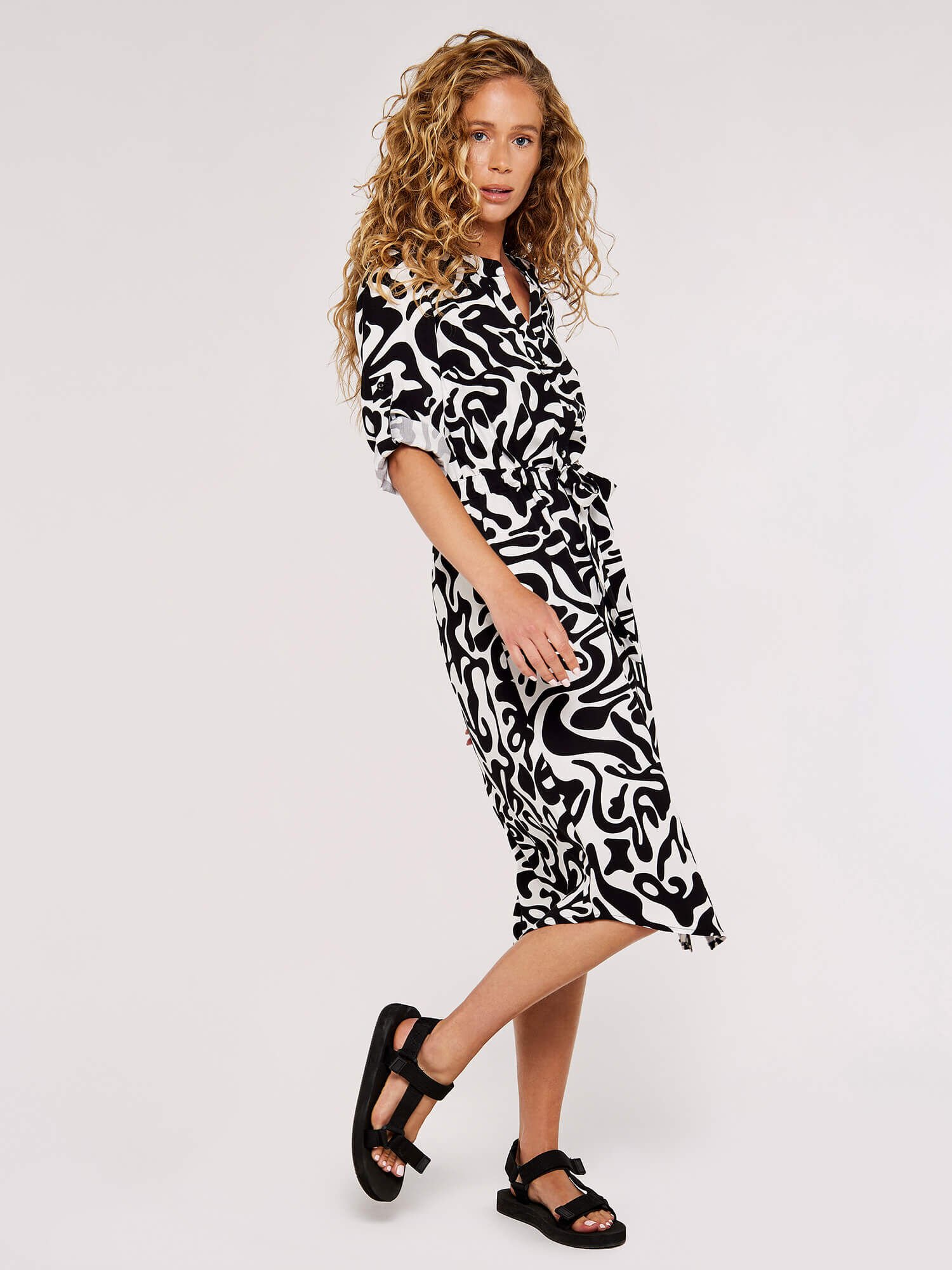 Anne klein drawstring midi dress on sale