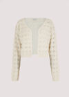 Pointelle Cropped Shrug, Cream, large