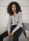 Big Zipper Aran Knit Jumper, Light Grey / Silver, large