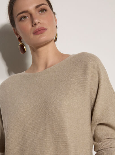 Metallic Ribbed Knit Jumper