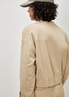 Lightweight Denim Bomber Jacket, Stone, large