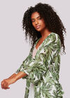 Tropical Banana Leaf Kimono, Cream, large