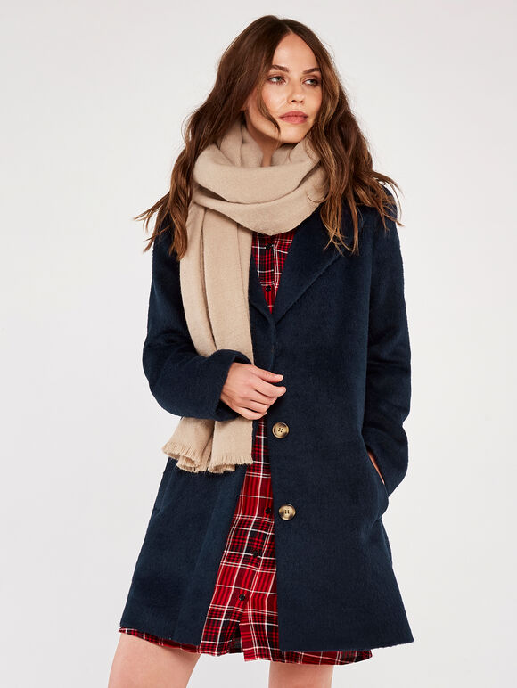 Boyfriend Coat, Navy, large