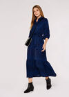 Animal Print Maxi Dress, Navy, large