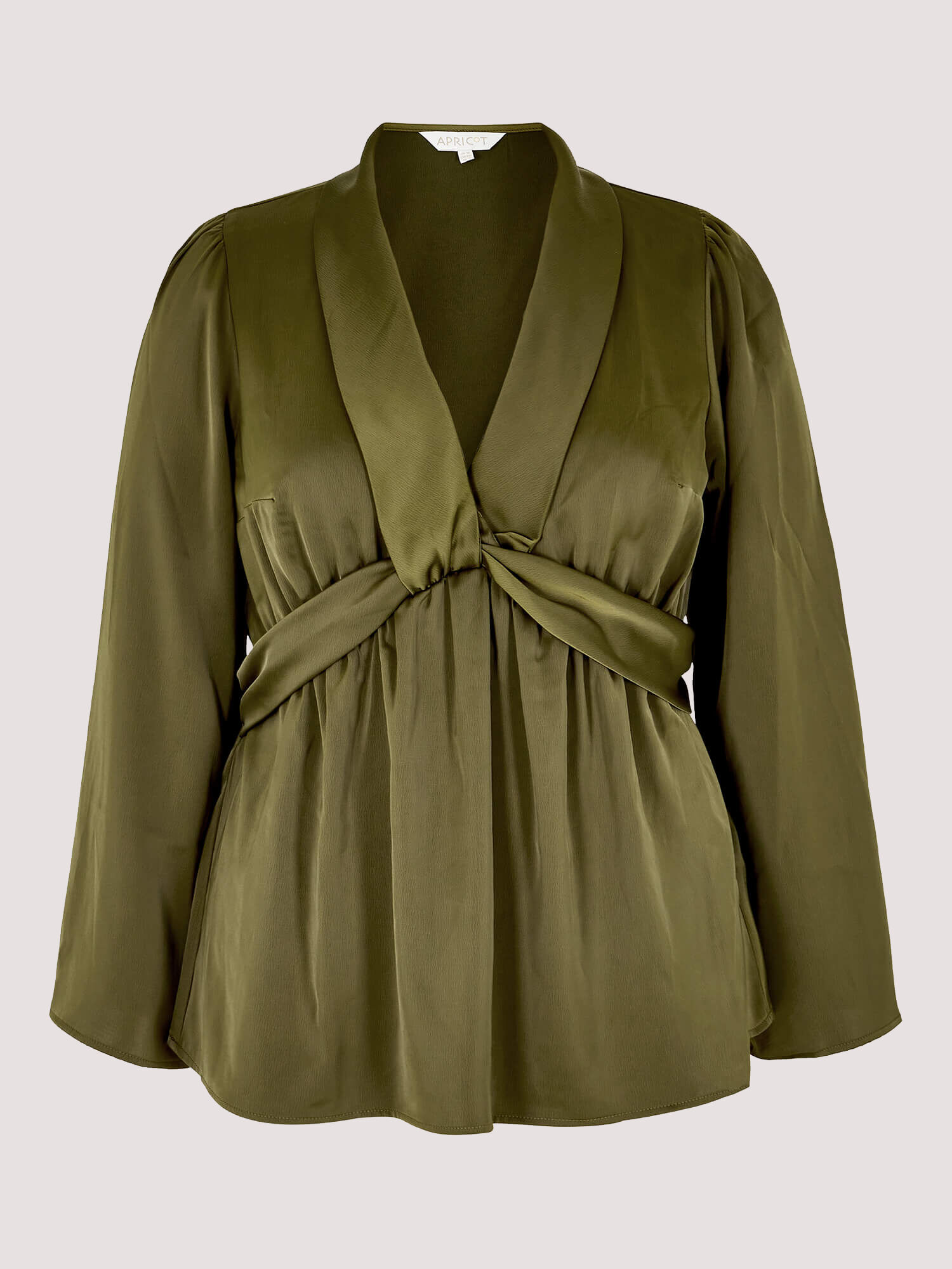 Khaki cheap satin top
