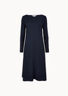 Textured Jersey Midi Dress, Navy, large