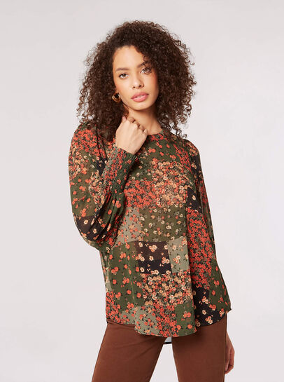 Patchwork Ditsy Floral Top