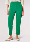 Pintuck Pleat Tailored Trousers, Green, large