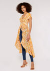 Swirl Print Chiffon Coverup, Orange, large