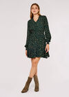 Ditsy Floral Mini Dress, Green, large