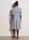 Broderie Anglaise Shirt Midi Dress, Blue, large