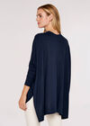Soft Touch Split Top, Navy, large