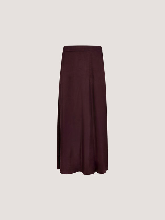 Soft Woven A-Line Midi Skirt, Purple, large