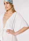 Crochet Trim Kimono, Cream, large