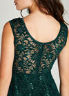 Sequin Lace Party Dress, Green, large