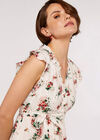 Floral Ditsy Midi Dress, Cream, large