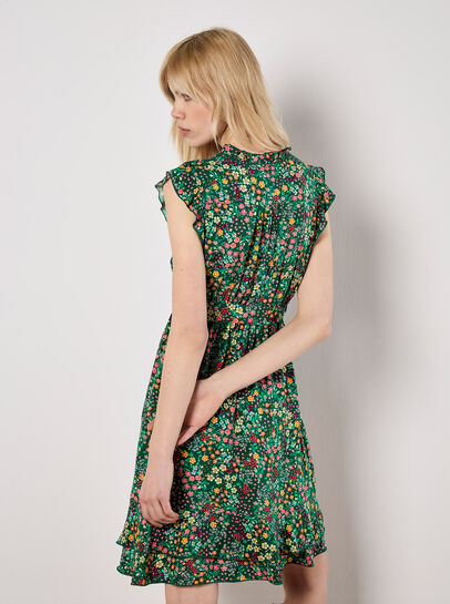 Ditsy Floral Ruffle Mini Dress