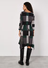 Colour Block Knitted Midi Dress, Green, large