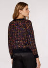 Colourful Check Jumper, Black, large