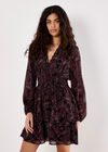 Batik Paisley Mini Dress, Burgundy, large