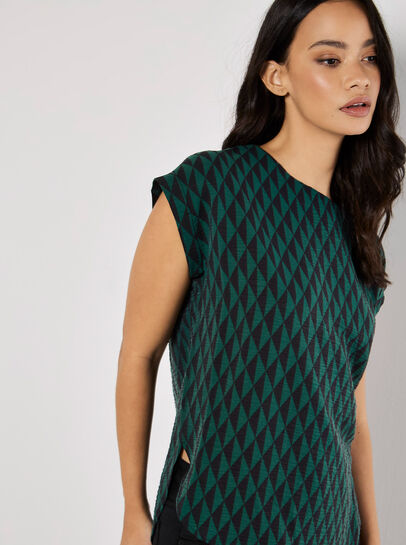 Geo Triangles Woven T-Shirt