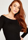 Bardot Bodycon Knit Dress, Black, large