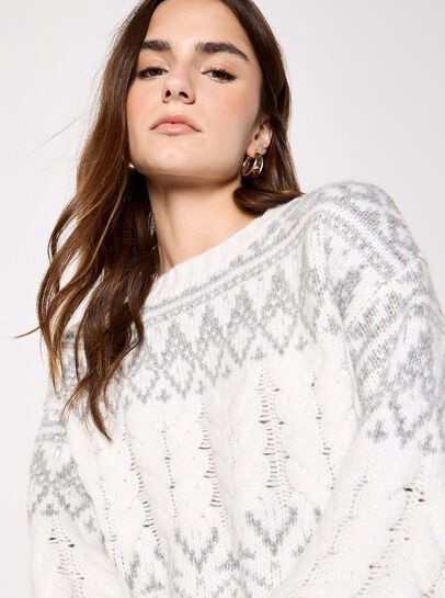 Fair Isle Cable Knit Jumper