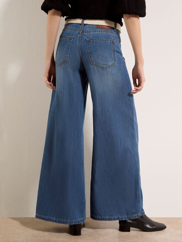 Zana Wide-Leg Jeans, Blue, large