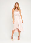 Halter Neck Wrap Dress, Pink, large