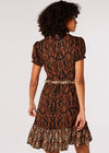 Ikat Tile Shirt Mini Dress, Rust, large