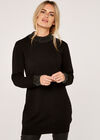 Studded Neck & Cuff Jumper, Black, large