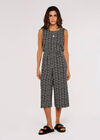 Batik Chevron Jumpsuit, Black, large