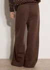 Wide-Leg Jersey Joggers, Brown, large