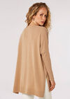 Ribbed Side Split Top, Stone, large