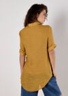 Slub Shimmer Relaxed Blouse, Mustard, large