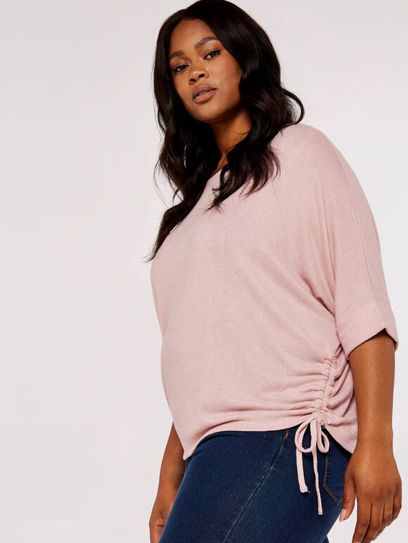 Curve Soft Touch Top, Pink, large