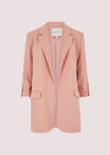 Turn up Sleeve Blazer, Pink, large
