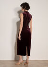 Velvet Bodycon Midaxi Dress, Burgundy, large