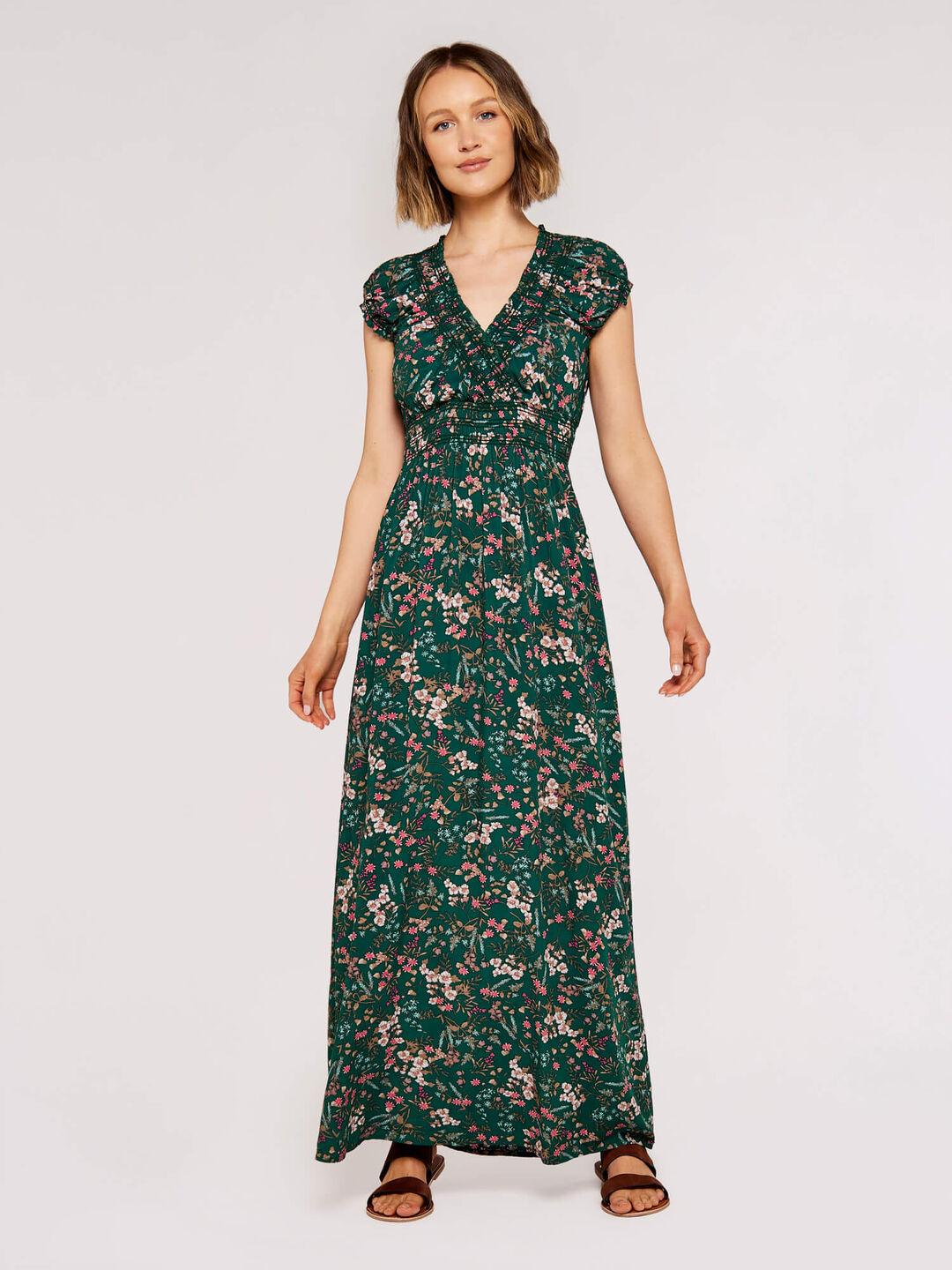 Image of Ditsy Botanical Floral Maxi Dress