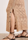 Pointelle Knit Maxi Skirt, Stone, large
