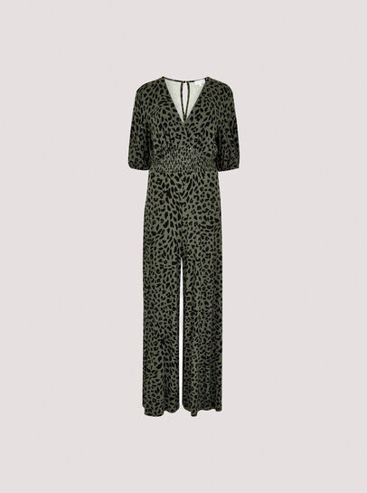 Cheetah Print Jersey Jumpsuit