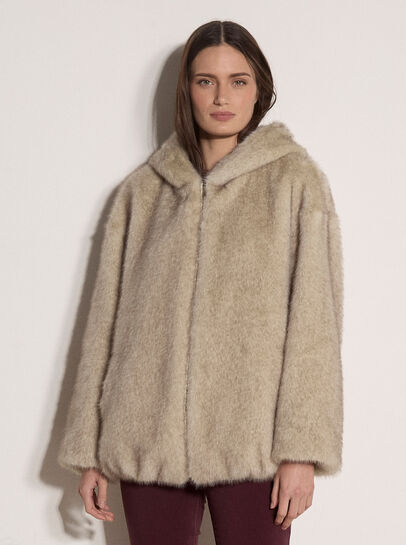Soft Faux Fur Hooded Jacket