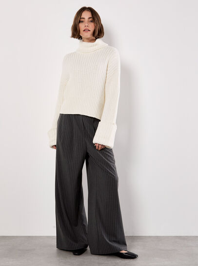 Chunky Knit Roll Neck Jumper