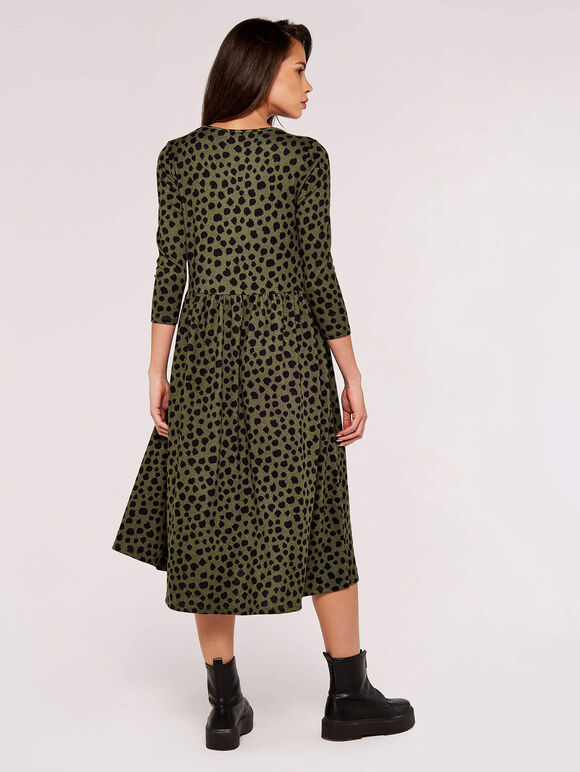 Painterly Dot Midi Dress | Apricot Clothing