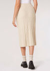 Aran Cable Knitted Midi Skirt, Stone, large