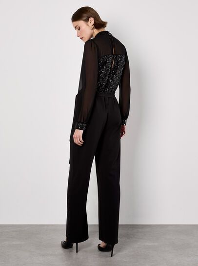 Sequin Bodice Jumpsuit