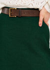 Knitted Boucle A Line Midi Skirt, Green, large