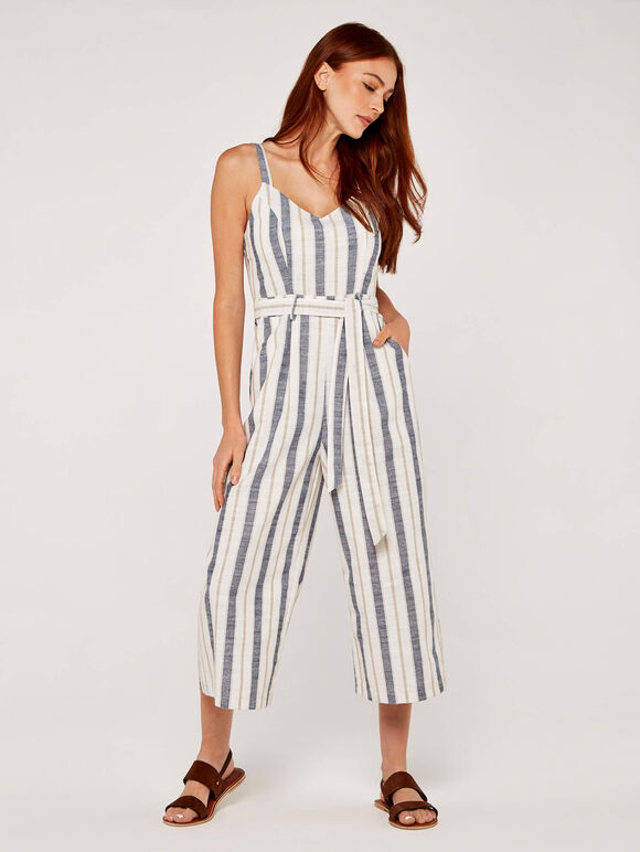 Cami Stripe Tie Jumpsuit