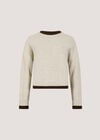 Soft Layered Look Jumper, Stone, large